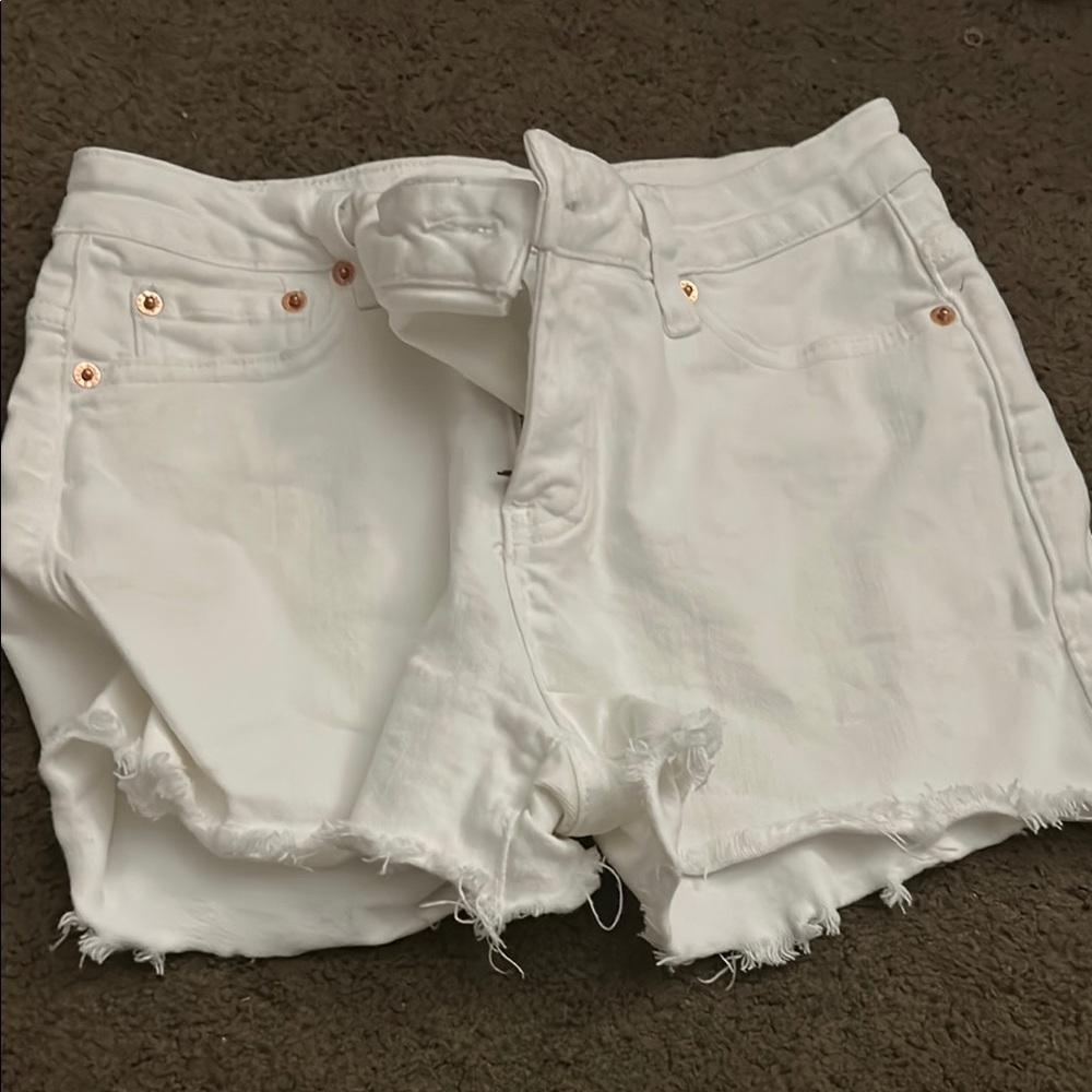 White Denim Women Shorts